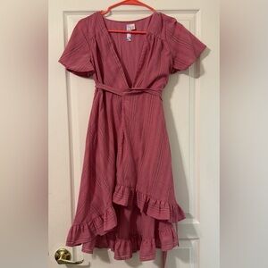 Alya Dusty Pink Wrap Dress